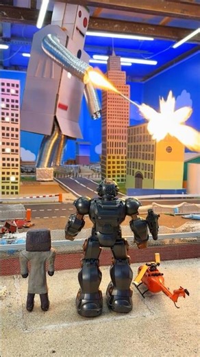 Giant Robot and remote control heroes 🤖🚁📺