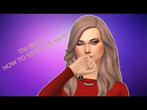 The Sims 4: How To Recolor Hair!