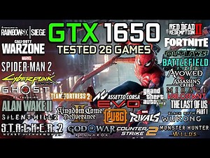 GTX 1650 in 2025 : Test in 26 Games - Gaming Test in 2025