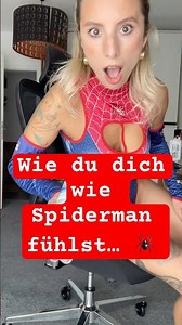 Wie du dich wie Spiderman fühlst… 🕷️ #spider #spiderman #hanna