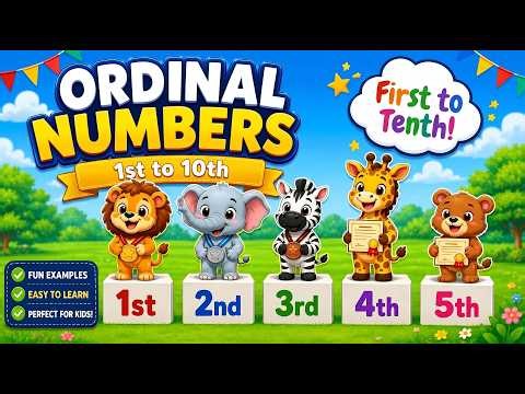 First Second Third for Kids | Ordinal Numbers | Class 1 & Grade 1 Maths