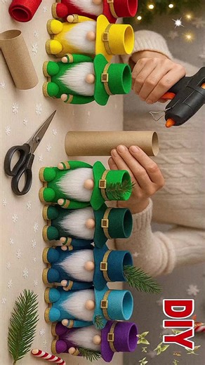 Make a Fairytale Gnome from a Cardboard Roll | Easy & Fast DIY Craft Anyone Can Try #gnomecraft #easyhomediy #cardboardcraft #foryou #fyp