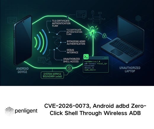 CVE-2026-0073, Android adbd Zero-Click Shell Through Wireless ADB