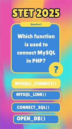 STET 2025 Computer Science|php mcqs |#shorts #stet #stetcomputerscience #bpsctre4