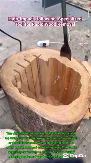 High-Impact Hollowing: Specialized Tool for Rapid Wood Removal