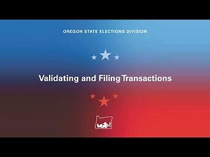 ORESTAR Tutorials – Validating and Filing Transactions