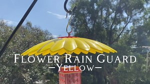 13.5 inch Bird Feeder Rain Guard,Hummingbird Feeder Shade Dome Cover,Umbrella Cover for Bird House for Outdoor,Squirrel Baffle(Yellow) 2 Pack