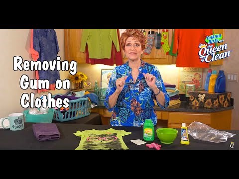 REMOVING GUM on Clothes - Queen Of Clean Cleaning Tip Video