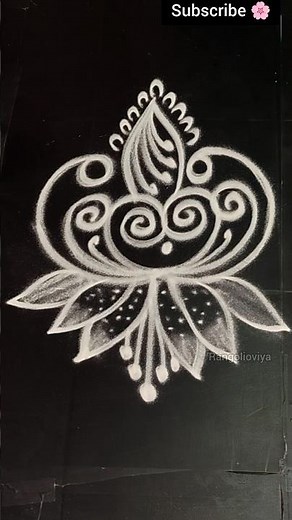 Tamil New Year LOTUS RANGOLI 🌸 easy rangoli design for festival #viralvideo #trending #shorts #art