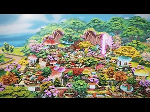 Fall Asleep While I Build a Fairy Mushroom Village in The Sims (4 Hour Chill Speedbuild) | No CC