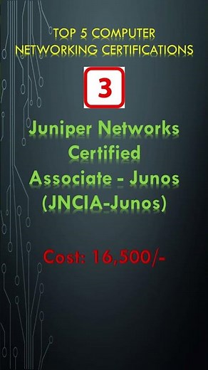 Top 5 Computer Networking Certifications – JNCIA-Junos #shorts