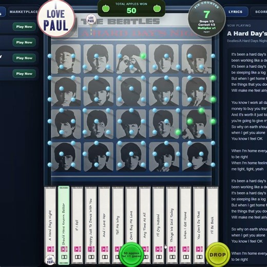 Beatles Button Drop Plinko Game - So Addictive #beatles #paulmccartney