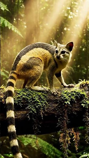 🐆 The Elusive Band-Bellied Linsang — Ghost of the Rainforest! #wildlife #fyourpage #viral #animals