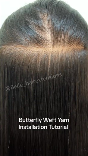100% human remy virgin hair butterfly genius weft yarn installation tutorial #butterflyhairextensions #butterflymethod #twintabhairextensions #twintabs#buttetflyweft #butterflywefts#hairextensions #hairextensionspecialist #hairtutorial #xoinvisibleweft | Teresa1s