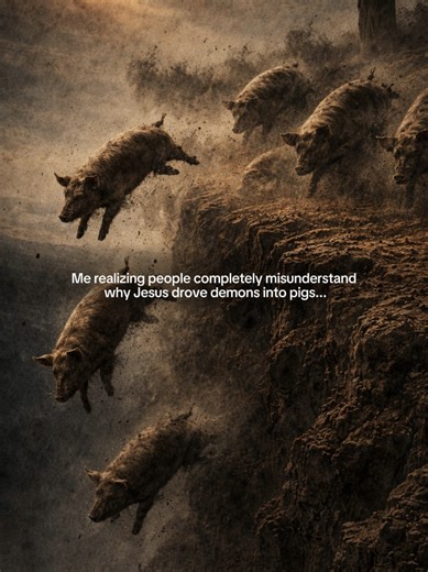 Most people remember this story for one reason. Jesus sends demons into pigs… and the pigs run off a cliff. It sounds chaotic. Almost random. Like destruction for no reason. But that’s not what’s happening. Because if you read the passage carefully, something strange stands out. The demons don’t resist. They ask. “If you cast us out, send us into the pigs.” Why pigs? Not sheep. Not people. Not anywhere else. Pigs. That detail isn’t random. It connects to something already established long before