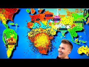 Destroying the World Map & Civilization with UFOs! (Worldbox)