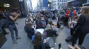 Women protest outside Trump Tower against Donald Trump and GOP