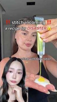 Influencers are cosmetic chemists now? DO NOT mix retinal serum with body lotion #skincaretips