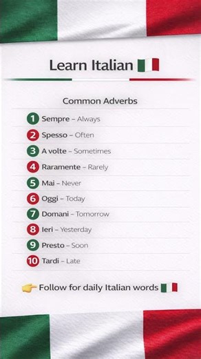 Italian adverbs 🇮🇹