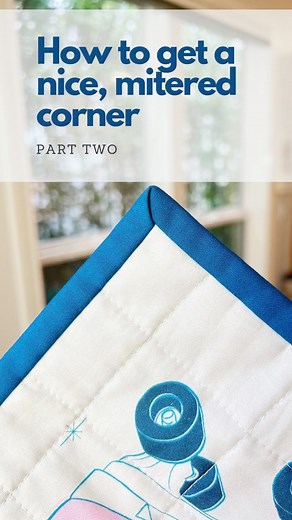 Quilts, Patterns, Tutorials on Instagram: "This step had made the biggest difference to me when attaching the binding to my quilt.⁣ ⁣ While I am sure there are many ways to do this successfully, these are the important things that have worked for me.⁣ ⁣ - Make sure that when you fold your fabric, the top is level with the perpendicular edge of your quilt (see the video if that sounds confusing)⁣ ⁣ - When you start stitching down the side, don't start your stitches at the very end. But you also d