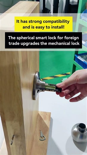 Easy to install ! The spherical smart lock for foreign trade upgrades the mechanical lock.