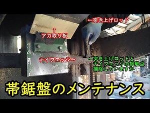 帯鋸盤のメンテナンス