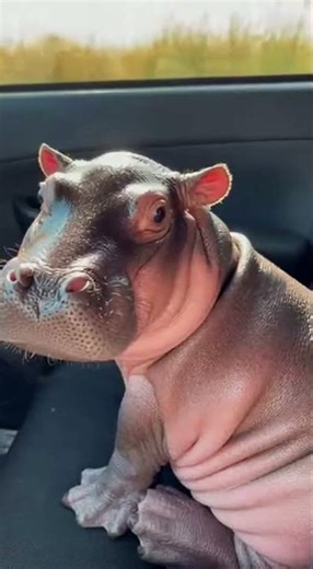 dangerous chase! baby hippo saved just in time 🐊🦛