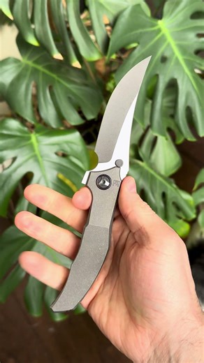 CKF Persian Integral Peter Rassenti M390 Timascus titanium framelock folding knife #edc