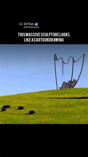 This massive sculpture looks like a cartoon drawing 😌