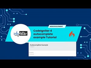 #9 CodeIgniter 4 jQuery AJAX Autocomplete example with Bootstrap Tutorial - Infovistar #codeigniter