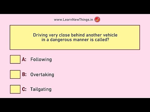 Indian Driving Licence Test Questions & Answers - Set 2/12 | RTO Exam | Learner's License