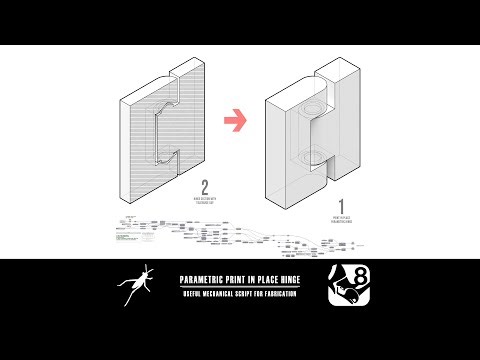 Rhino 8 Parametric Hinge Print In Place Functional 3D Printing Grasshopper Script Algorithm