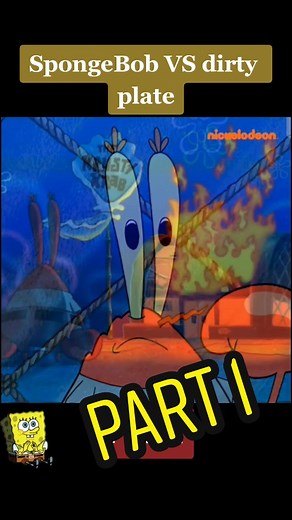 SpongeBob cleaning plate: The Krusty Plate