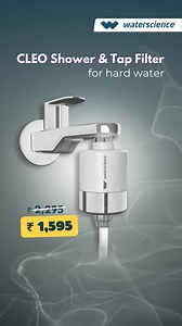 216K views · 21 reactions | WaterScience Shower & Tap Filters for better hair & Skin! Filter for hard water, chlorine & sediments. ⭐Reduces hairfall ⭐Protects skin ⭐Prevents hard water spots Better hair & skin begin with better water. Get your CLEO Shower & Tap Filter for hard water today! www.waterscience.in | WaterScience | Facebook
