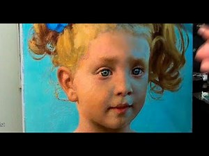 How to paint a child portrait for beginners? Tutorial with Sergey Gusev.