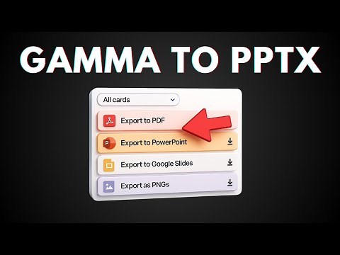 How to Export Gamma AI Presentation to PowerPoint