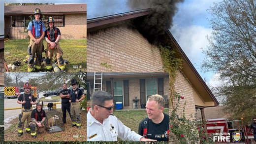 Houston firefighters battle three fires on Christmas Eve morning, including one that tested these new recruits