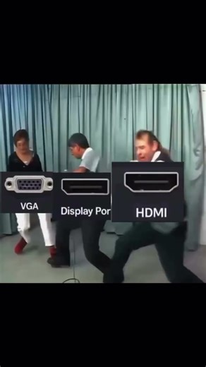 Explicando as diferenças entre Display Port, HDMI e VGA de um modo diferente #gamer #shorts #memes