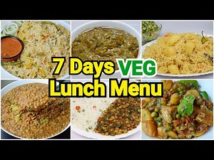 7 Days Vegetarian Lunch Menu ❗ Affordable Weekly Lunch Menu by (YES I CAN COOK)