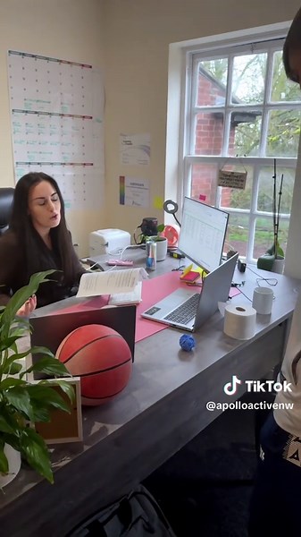 "Taking random stuff in the office… it gets worse. 😂🏀➡️🧊 #ApolloAct...