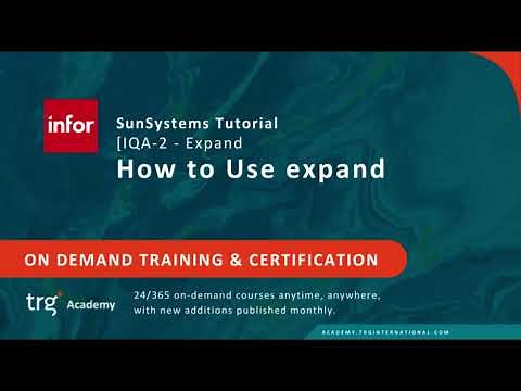 How to use the Expand function in Infor SunSystems Q&A Excel add-in