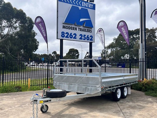 12x7 Flat Top (ITS Suspension) - Galvanized Tandem Trailer