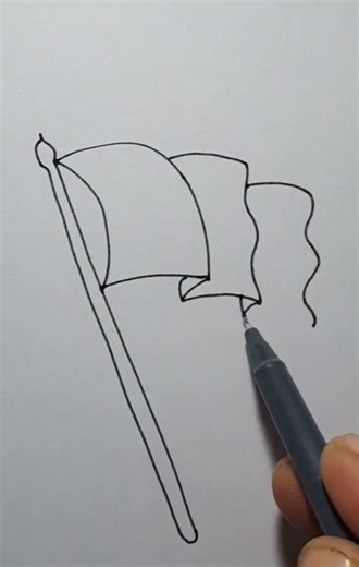 Easy flag drawing #art