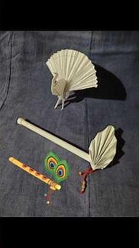 Origami paper krishna flute making// origami paper instument crafting#origami #flute #krishna #craft
