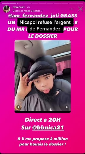 Fernandez gbass le papa d’une fille et essaie de donner l’argent a Nicapol pour ne pas qu’il parle de l’affaire #fernandezjoli #nicapol21 #gbairaidosé😂😎 #gbairai_qui_est_doux_la #abidjan225🇨🇮 #nicapol21😂