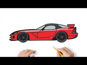 How to draw a DODGE VIPER / drawing dodge viper srt 10 acr sports car