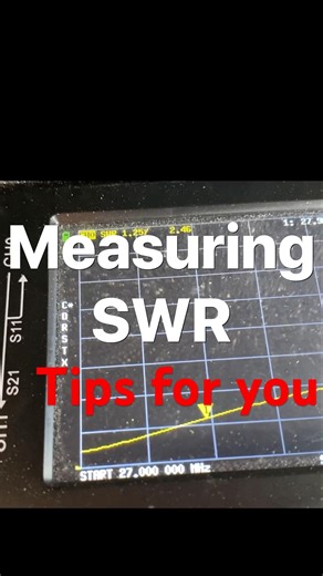 Measuring SWR of antenna for #hamradio #diy #hobby or #cbradio