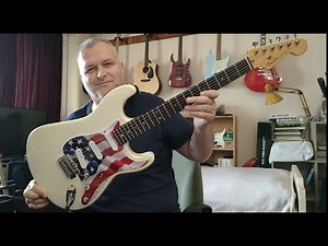 Fender Custom Stratocaster with Lace Sensor pickup set, Red, Silver, Light Blue with a BOSS GX-100