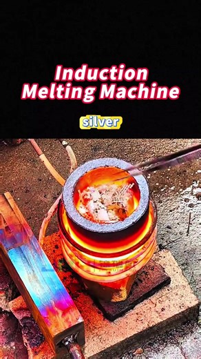 Induction melting machine:silver 👏👏👏 #metal #melting #technology #furnace #silver