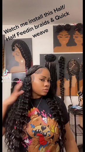 Stylish Twin Braids with Weave | Marisha Style Tutorial